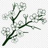 Cherry Blossom Bloom Illustration A detailed illustration of a cherry blossom tree in full bloom.