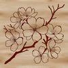 Detailed SVG Cherry Blossom Illustration A detailed illustration of a cherry blossom plant in full bloom, suitable for digital use.