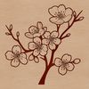 Simple Sakura Flower Design SVG A detailed illustration of a single blooming cherry blossom flower against a white background.