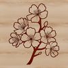 Beautiful Sakura Vector Art Vector design of a stylized cherry blossom plant with delicate petals and branches.