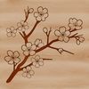 Beautiful Sakura Blossom Graphic Vector graphic of a single sakura blossom in full bloom.
