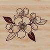 Vibrant Cherry Blossom Flower Icon Illustrative representation of a cherry blossom flower, suitable for vector art designs.