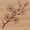 Sakura in Full Bloom Vector Artwork A stylized vector illustration of a cherry blossom flower in full bloom.