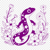 Cute Salamander Design for Cricut and Laser Cutters A vector illustration of a salamander, suitable for digital cutting machines and laser cutters.