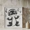 Amphibian Creature Design An SVG design featuring an animated creature with amphibian characteristics.