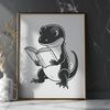 Salamander Reader Illustration A colorful illustration of a salamander sitting next to an open book, highlighting its love for reading.