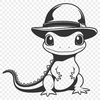 Amphibian Icon in Vector Format An SVG graphic representation of a salamander, suitable for various design applications.