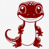 Cute Amphibian Vector Graphic A digital representation of a salamander, suitable for use with cutting machines and design software.