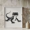 Digital Salamander Graphic Vector Illustrated salamander vector graphic suitable for digital art, craft projects, or design templates.