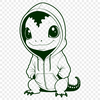 Bold Salamander Design Illustration of a salamander with a bold design style suitable for vector art and digital cutting machines.