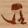 A digital illustration of a salamander, a type of amphibian animal, created as a vector art file in SVG format.