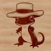 Close-up illustration of a salamander with detailed skin texture, suitable for vector design.