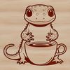 An SVG graphic representation of a salamander, suitable for digital designs and crafts.