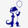 Colorful Salamander Illustrations A colorful illustration of a salamander in various poses for digital crafting projects.
