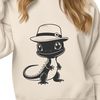 Whimsical Salamander in a Fancy Chapeau A colorful illustration of a salamander in a decorative hat.