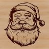 Father Christmas Vector Illustration A vector illustration of Father Christmas in festive attire, suitable for various design applications.