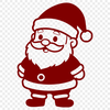 A digital illustration of Father Christmas in a red suit and hat, suitable for cutting machines and vector art projects.