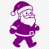 Vector illustration of jolly Father Christmas in a festive holiday setting.