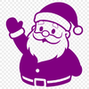 SVG design of a smiling Santa Claus silhouette for crafting or digital use.