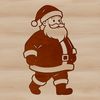 A digital vector illustration of Santa Claus in silhouette form, ready for commercial or personal use.