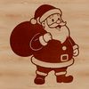 Vector illustration of a classic Father Christmas character in a festive holiday setting.