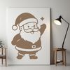 Vector illustration of Santa Claus in silhouette for Christmas decoration or crafting.