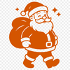An SVG illustration of Father Christmas in a red suit with white fur trim, ideal for digital designs.