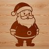 SVG illustration of Father Christmas in a festive red suit, available for free commercial use and personal projects.