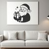 A vector illustration of Santa Claus in silhouette, suitable for digital cutting and laser engraving projects.
