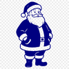 A stylized illustration of Santa Claus in winter attire, suitable for various digital and craft uses.