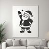 An SVG silhouette of Santa Claus, ideal for cutting with a Cricut or laser cutter.