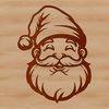 An SVG vector graphic featuring a classic representation of Father Christmas, ideal for use in various design applications.