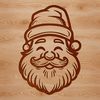 Jolly Old Elf in Festive Surrounds Vector illustration of Father Christmas in a festive holiday setting