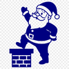 A digital SVG graphic of Santa Claus with classic winter attire.