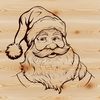 Jolly Old Saint Nick Portrait A headshot illustration of Father Christmas, dressed in his traditional attire for Christmas celebrations.