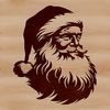 Father Christmas Illustration A simple illustration of Father Christmas with a round head and beard.