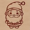 A standing illustration of Father Christmas in traditional attire.