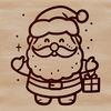 Vector illustration of a standing Santa Claus in festive attire.