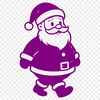 Vector portrait of Father Christmas in a red coat with a white beard.