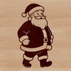 An SVG silhouette design featuring the iconic figure of Santa Claus.