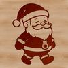 SVG illustration of Father Christmas holding a sack of presents, ideal for Christmas decorations or commercial designs.