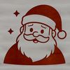 SVG illustration of a jolly Father Christmas in a festive holiday setting.