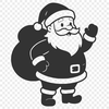 Vector illustration of Father Christmas in holiday attire
