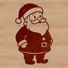 A digital illustration of Father Christmas in a red suit with a white beard, suitable for vector graphics and commercial use.