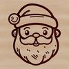 Simple Santa Head Line Drawing Vector Art A simple line drawing illustration of Father Christmas, ideal for use in vector graphics designs.