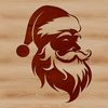 Jovial Santa Claus Illustration An illustration of a jovial Father Christmas figure in festive attire.