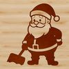 SVG design of Santa Claus, a classic winter figure, suitable for DIY crafts, invitations, and other creative uses.