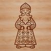 Festive Saint Nicholas SVG Icon A standing figure of Saint Nicholas in a festive Christmas suit.