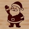 A vector graphic image of a festive Santa Claus.