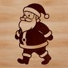 A vector illustration of a smiling Santa Claus in winter attire, suitable for commercial or personal use.
